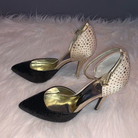Carlos Santana Gaia Glitter & Glitz Pointy Toe Heels - Picture 3 of 8